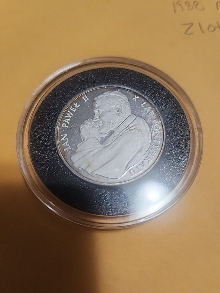 Read more about the article elf Poland 10 000 Zlotych 1988 Silver Proof Pope St. John Paul II Christmas