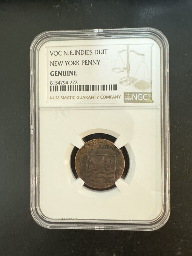 Read more about the article DUTCH NETHERLANDS COLONIAL VOC N.E. INDIES DUIT NEW YORK PENNY 1748 COLONIAL