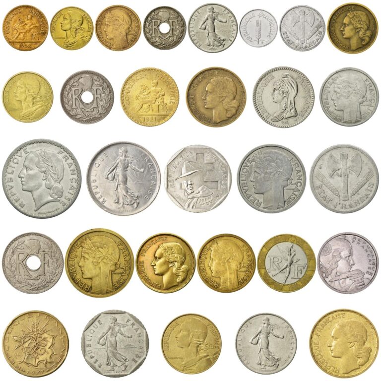 Read more about the article 30 France Coins | 1 5 10 20 25 50 Centimes  1 1/2 2 5 10 20 50 100 Francs