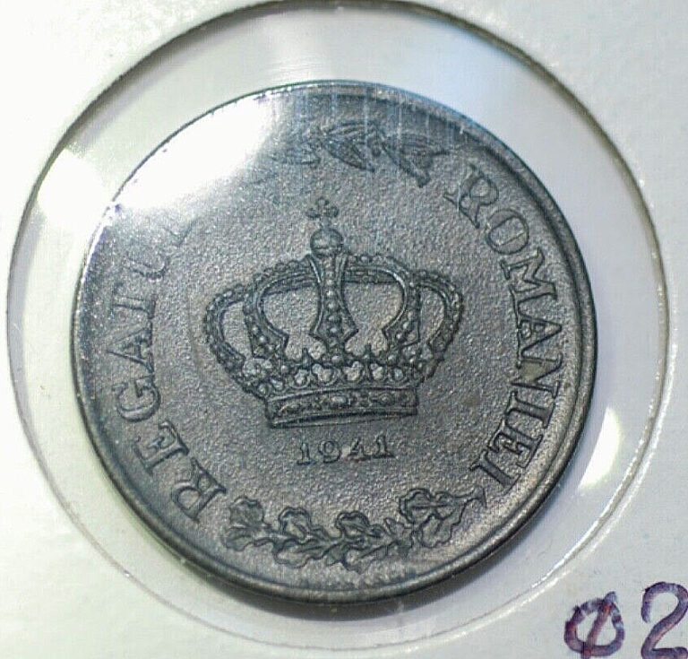 Read more about the article 1941 Romania 2 Lei Zinc Coin   UNCIRCULATED!