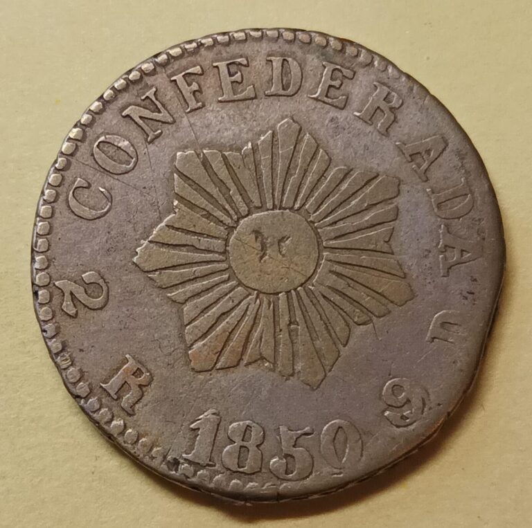 Read more about the article ARGENTINA PROVINCIA DE CORDOBA. 2 Reales 1850. Silver