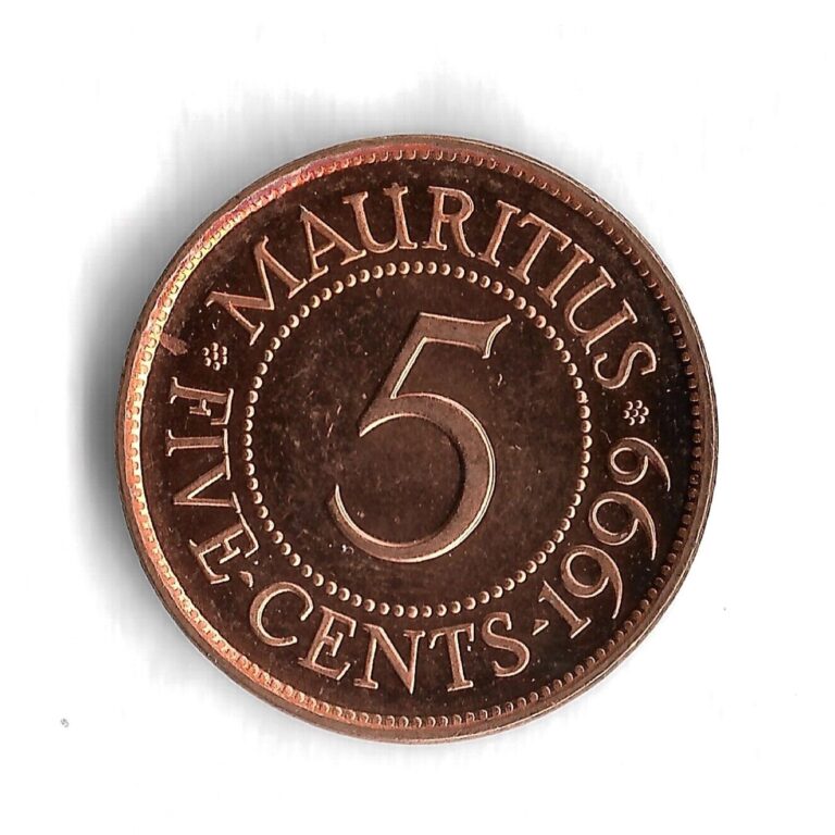 Read more about the article *High Grade/UNC* 1999 Mauritius 5 Cents World Coin – KM# 52