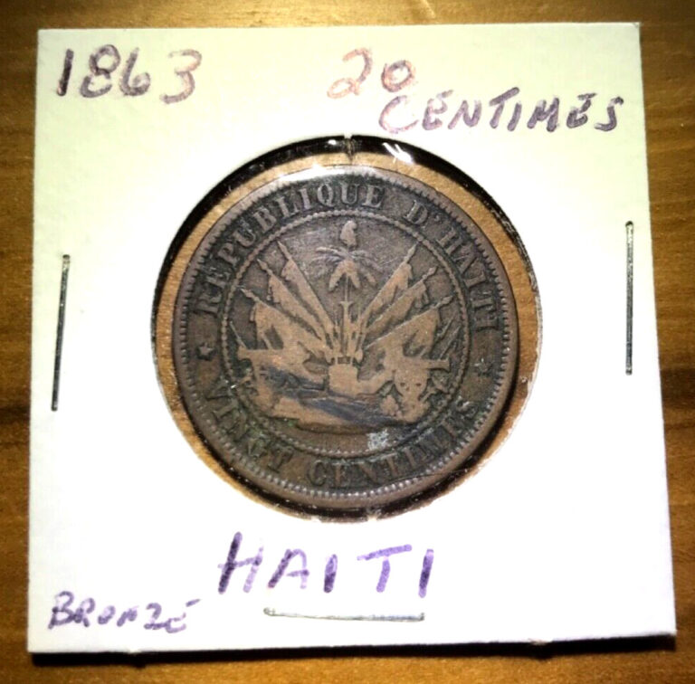 Read more about the article ☆ NICE DETAIL ☆ 1863 HAITI 20 Centimes Coin ☆