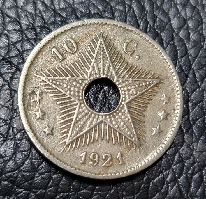 Read more about the article 1921  Belgian Congo 10 Centimes Coin