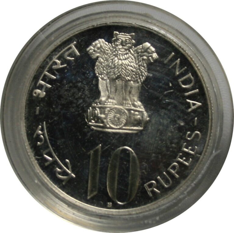 Read more about the article 1972 B India 10 Rupees Lotus Flower Silver Proof Coin