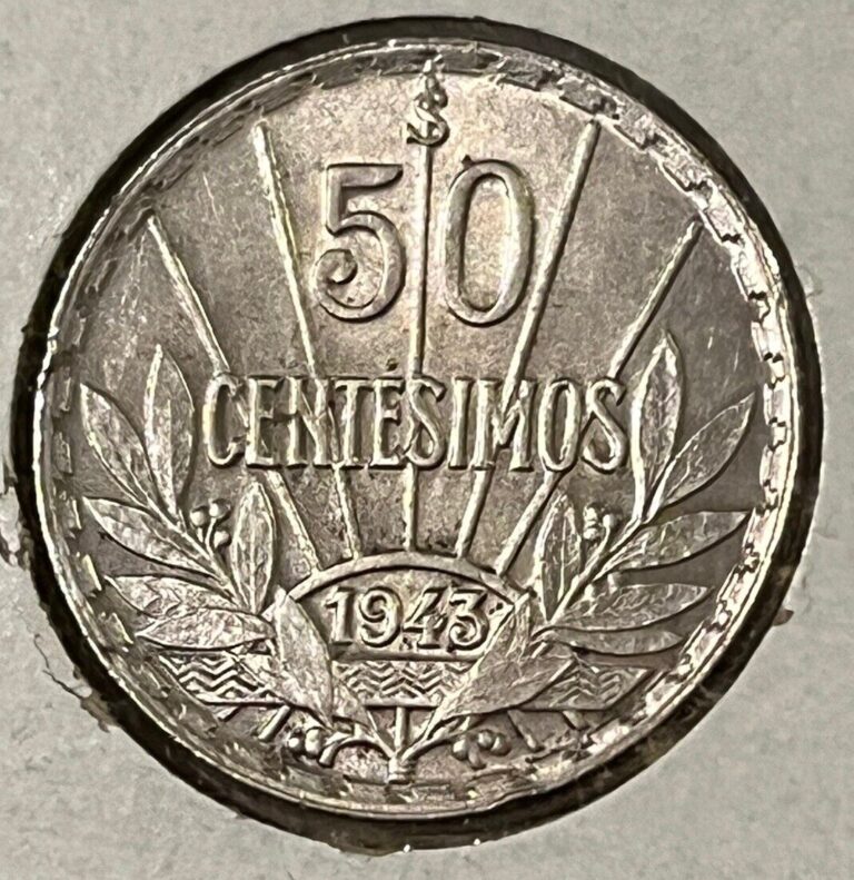 Read more about the article 2 Silver World Coins  1943 Uruguay 50 Centimos and 1942 20 Centimos  AU/Uncirc