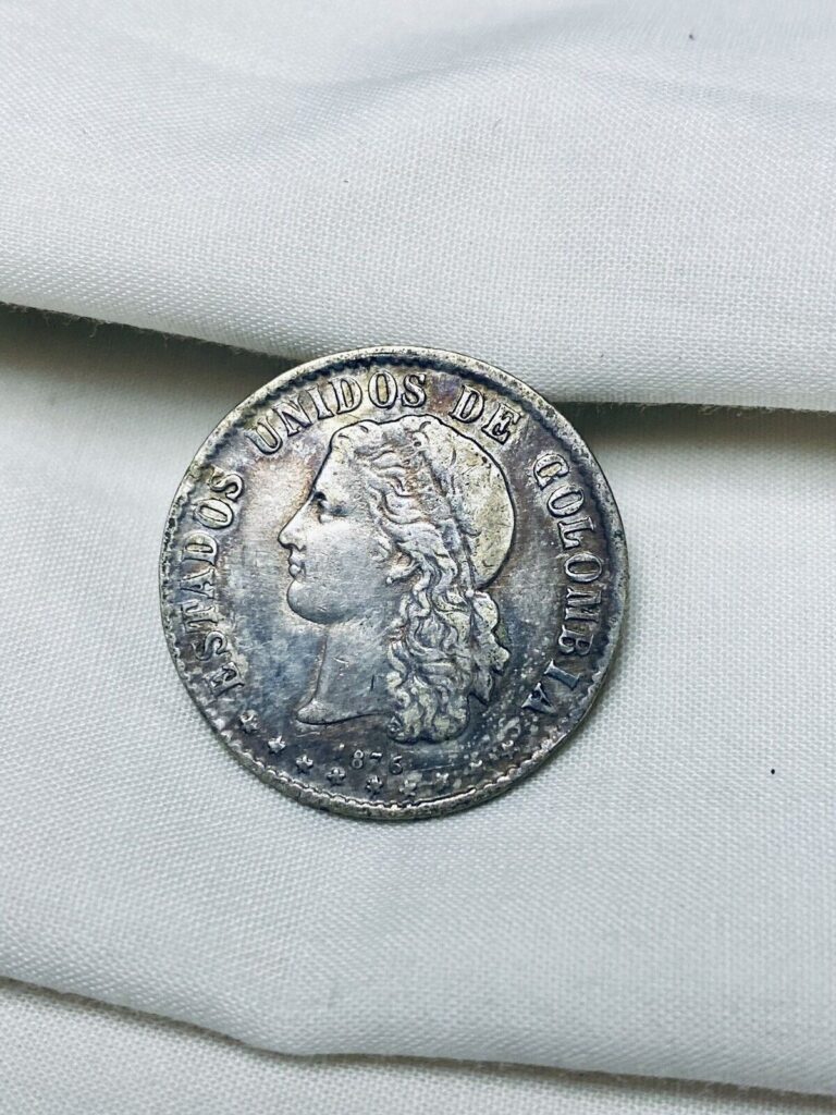 Read more about the article Colombia 1875 Silver 20 Centavos Coin- Nice Details