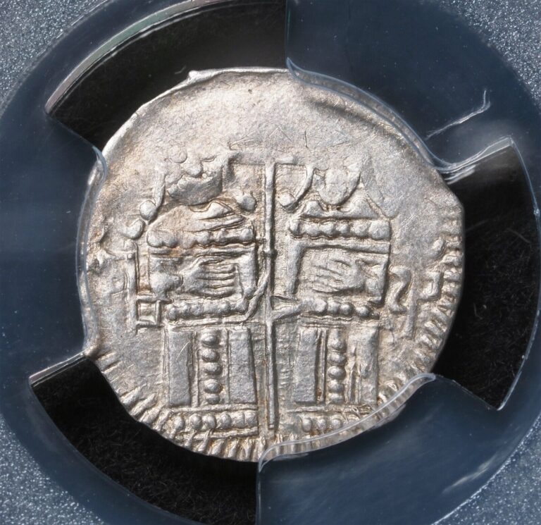 Read more about the article 1355  Serbia  Stephan Urosh IV Dusan. Silver 1 Dinar Coin. Top Pop! PCGS MS-62!