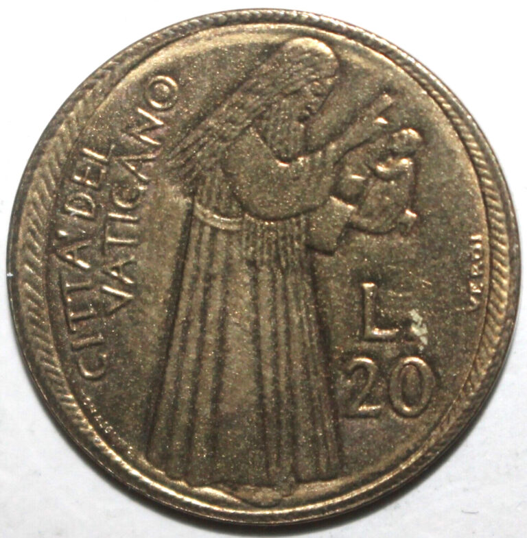 Read more about the article Vatican City 20 Lire Coin 1975 KM#128 Pope Paul VI Confidence in the Lord Twenty