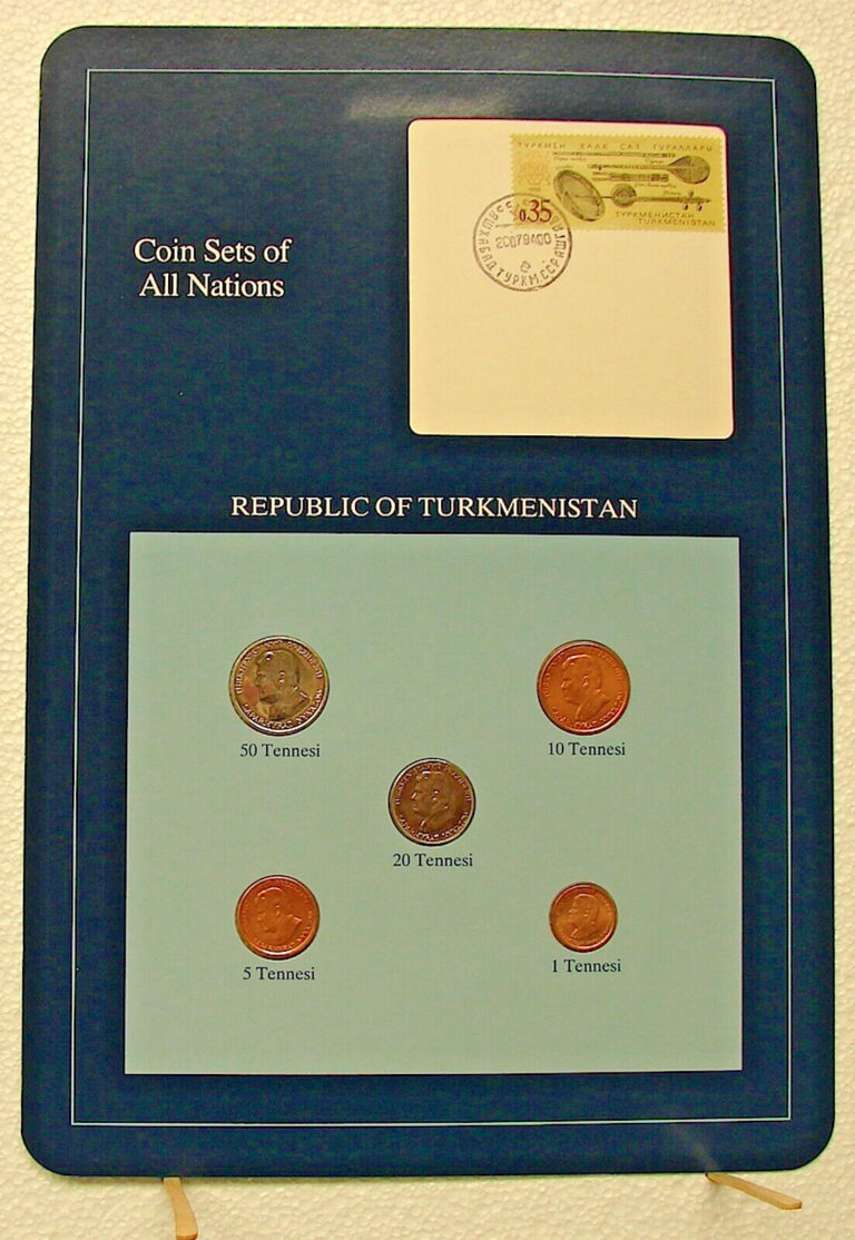 Read more about the article Turkmenistan–Republic of—5 BU Uncirculated Coins-Circa-1993—free ship