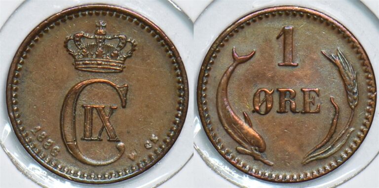 Read more about the article Denmark 1886 Ore Porpoise animal 299032 combine shipping