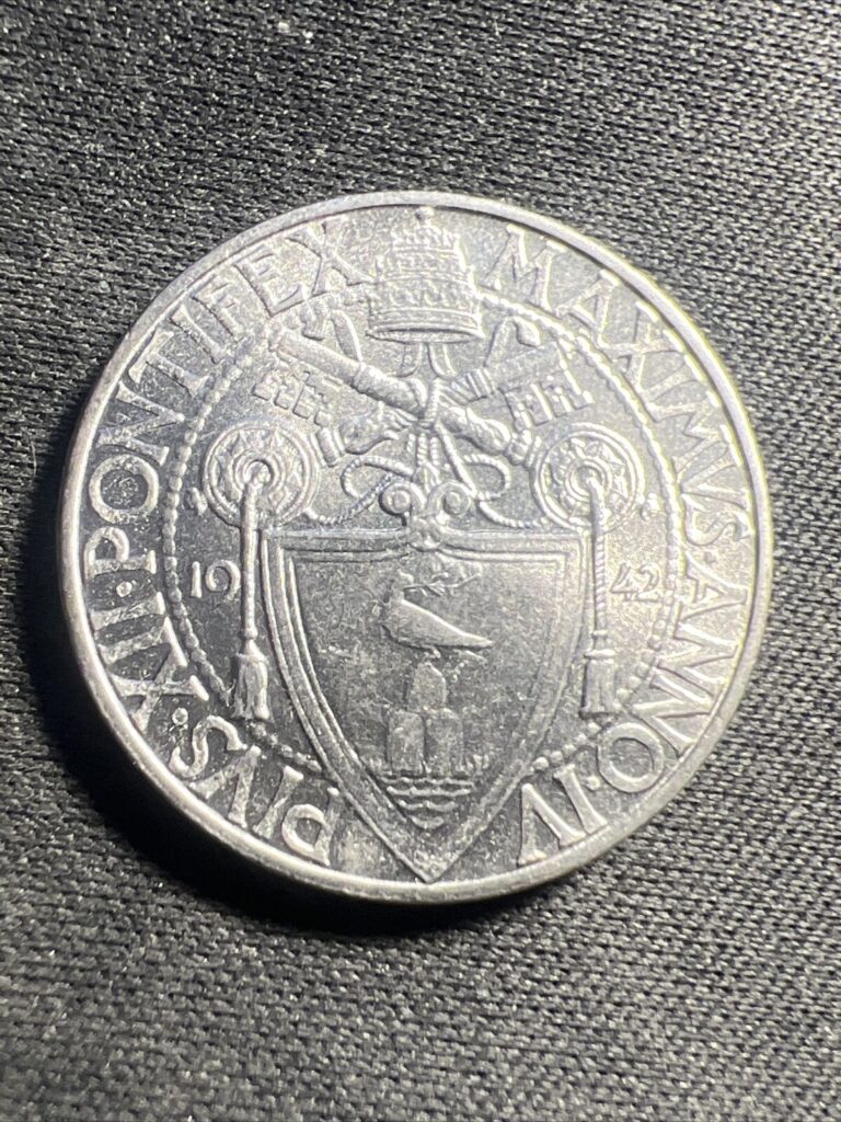 Read more about the article 1942 Vatican City 50 Centesimi Coin Only 180K Minted Z3229