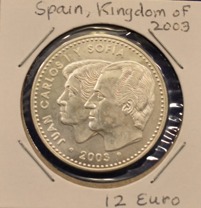 Read more about the article Spain 12 Euro 2003-unc silver-Anniv. of Constitution-#6117