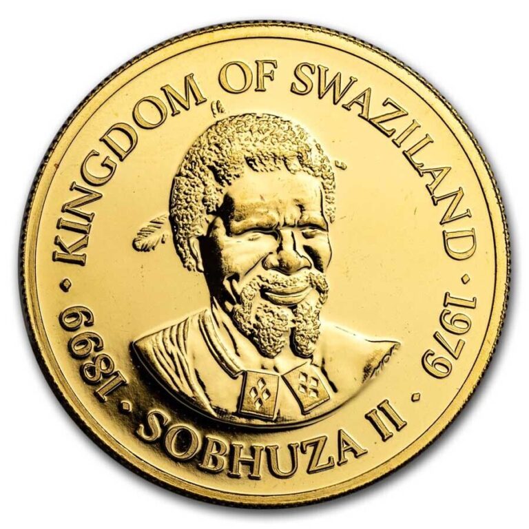 Read more about the article 1979 (1921-1979) Swaziland 1/2 oz Gold 1 Lilangeni Sobhuza II BU