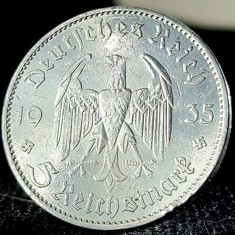 Read more about the article 5 Reichsmark .900 Silver Coin Authentic Third Reich Nazi Germany Garrison Church