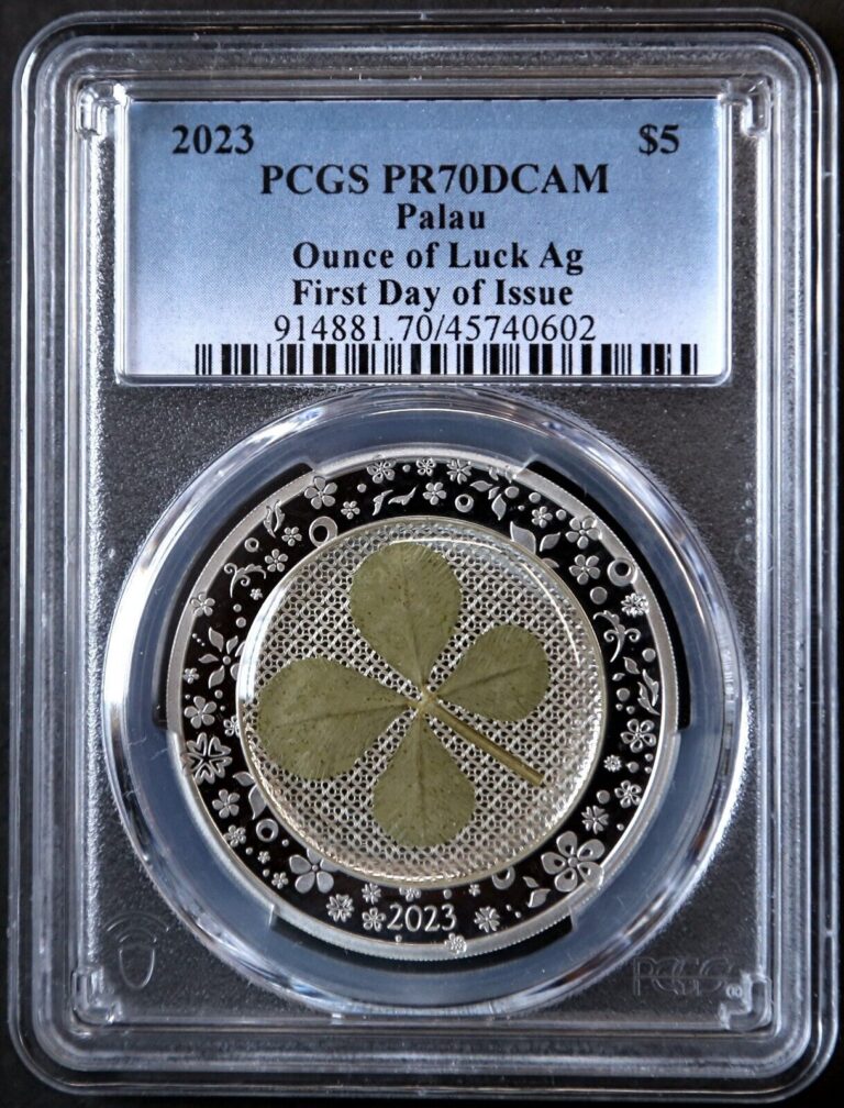 Read more about the article 2023 Palau Silver OUNCE OF LUCK  1 oz. Proof PCGS PR70 FDI-Free Ship