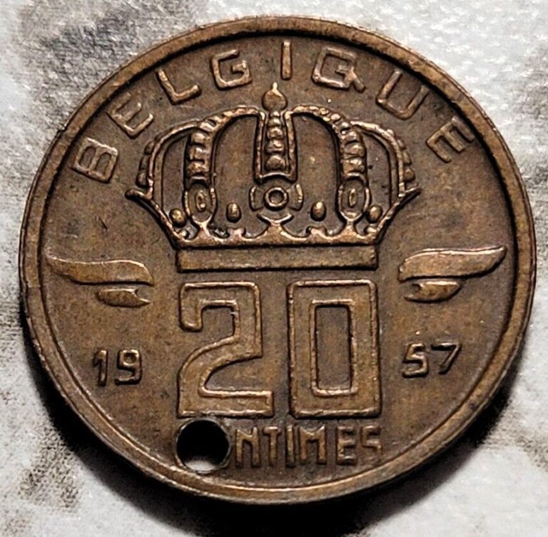 Read more about the article 1957 Belgium 20 Centimes Coin Free SandH BIN856