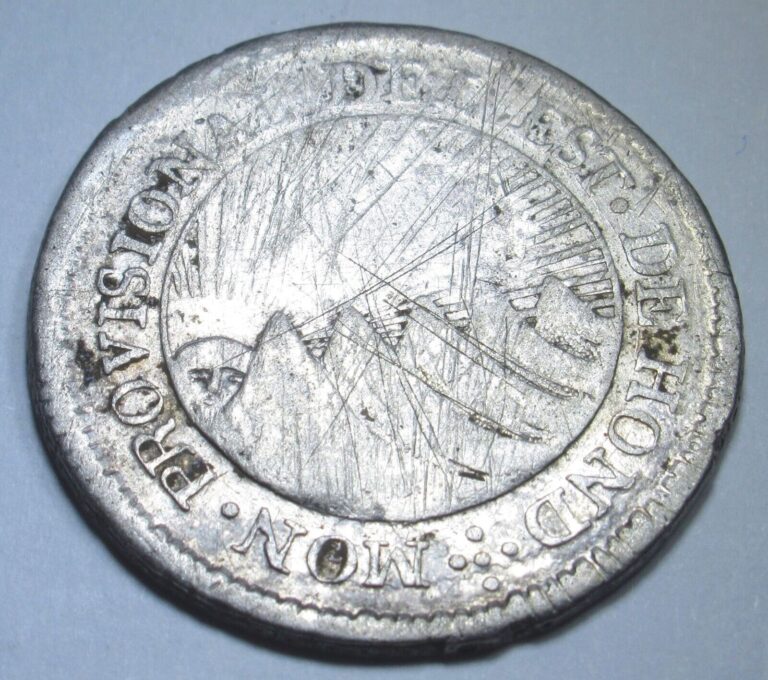 Read more about the article 1833 T-F Silver Rare Honduras Central American Republic 2 Reales Genuine Coin