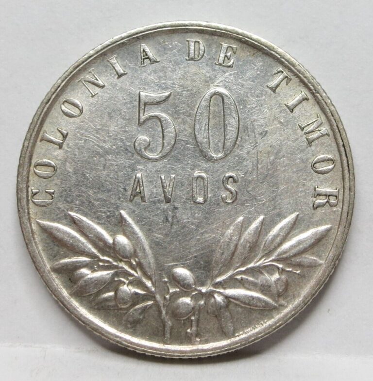 Read more about the article TIMOR Portuguese Colonia Portugal 50 Avos 1945 About UNC Silver Cross RARE #F37