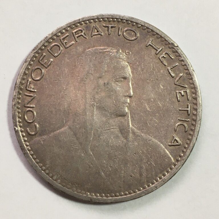 Read more about the article Switzerland 5 Francs 1923 B World Silver Coin KM# 37 Circulated Herdsman