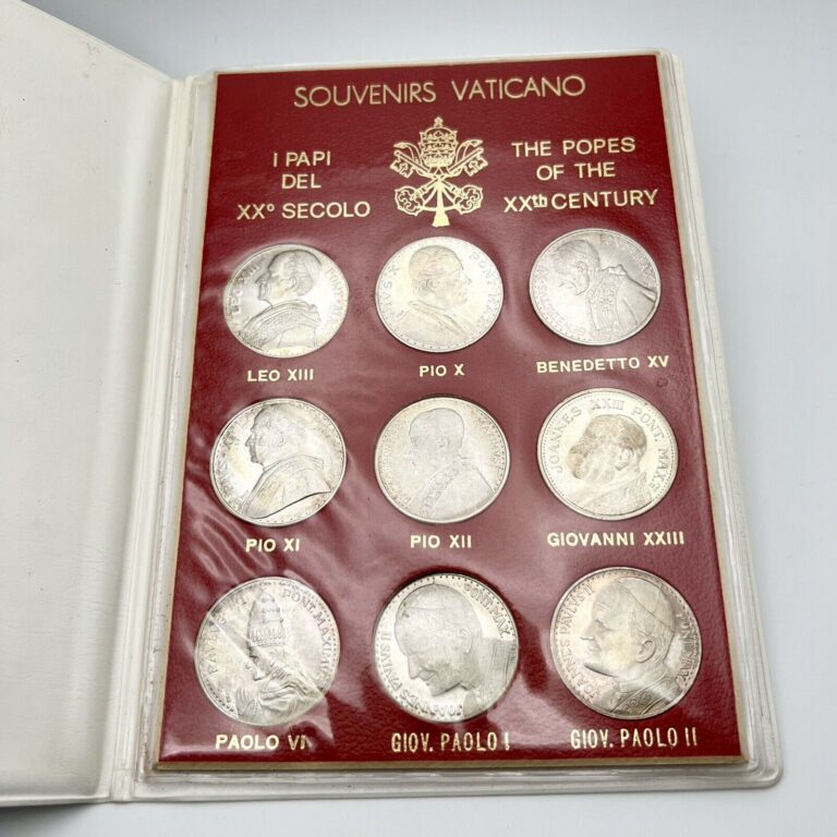Read more about the article 1984 Vatican City The Popes of 20th Century Set Of Silver Plated Bronze Coins