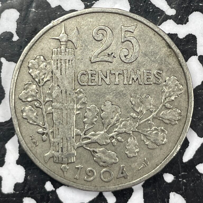 Read more about the article 1904 France 25 Centimes (42 Available)  (1 Coin Only)