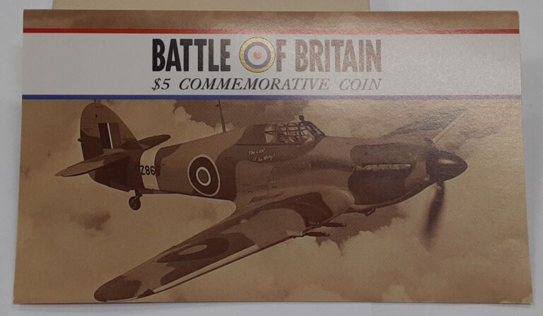 Read more about the article 1990 Marshall Islands $5 Commemorative Battle of Britain  BU Coin