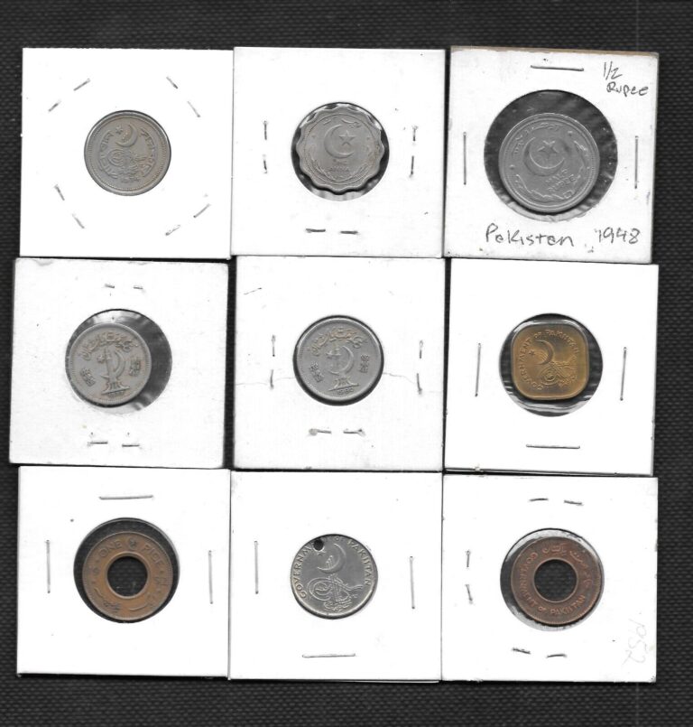 Read more about the article Pakistan Lot of 9 Mixed Circulated Older Coins – Great Value