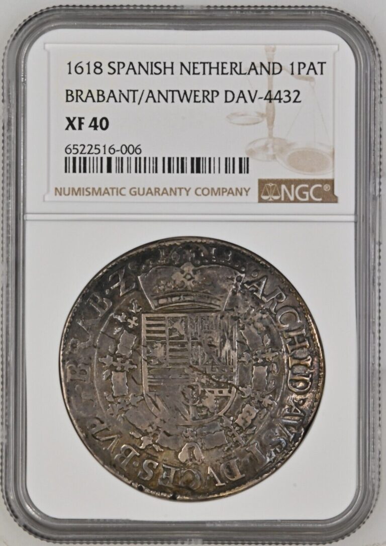 Read more about the article 1618 Spanish Netherland 1PAT Brabant / Antwerp DAV-4432 NGC XF40 Top Pop 1
