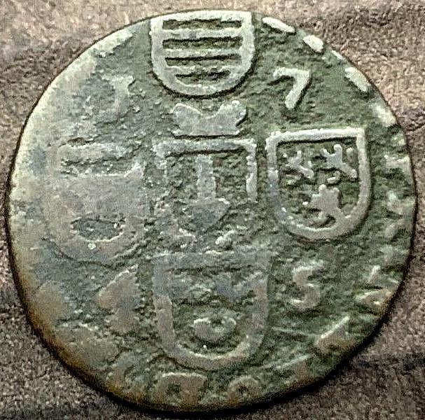 Read more about the article 1745 Belgium 1 Liard Coin Prince Bishopric Liege  23.5 mm #P10