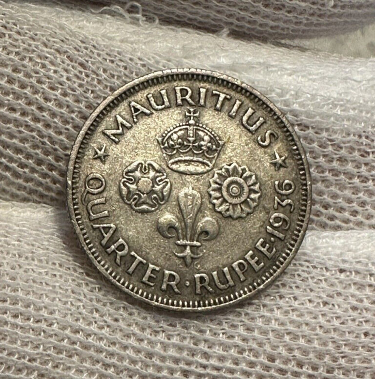 Read more about the article 1936 MAURITIUS 1/4 RUPEE SILVER – FREE USA SHIPPING! B3525