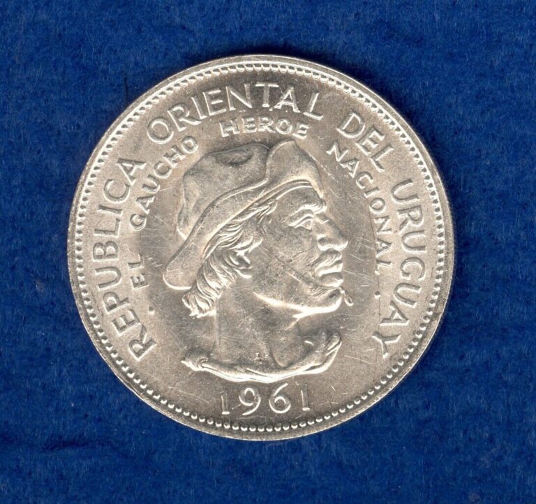 Read more about the article 1961 Uncirculated Uruguay Silver 10 Pesos Coin KM#43