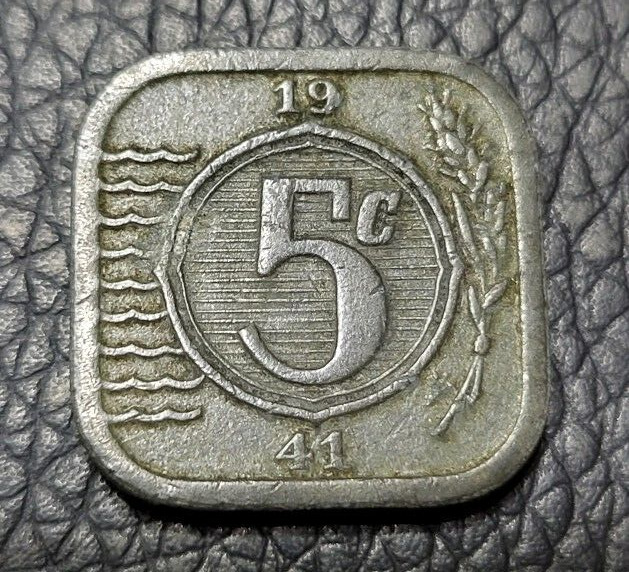 Read more about the article 1941 Netherlands German occupation 5 Cents Coin