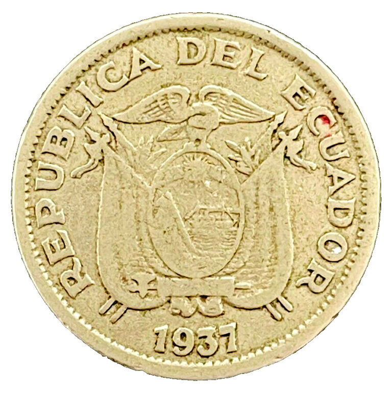 Read more about the article 1937 Ecuador Coin Sucre KM# 78.1 South America Foreign COINS FREE SHIPPING