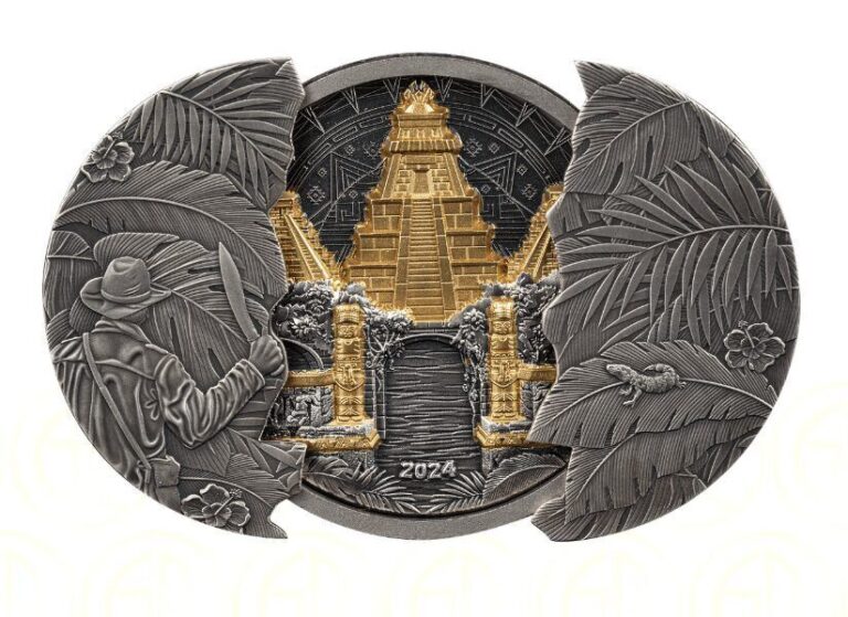 Read more about the article 2024 Barbados El Dorado 5 oz Silver Antiqued Gilded Sliding Door Coin