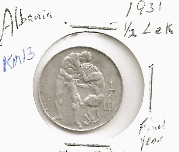 Read more about the article 1931 ALBANIA 1/2 LEK COIN – VERY FINE – FREE SHIPPING