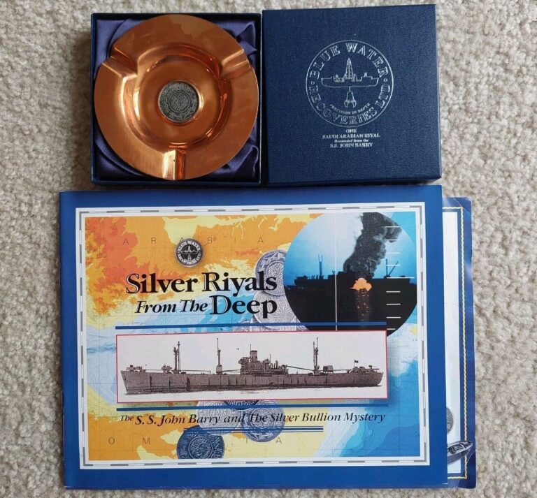 Read more about the article SS John Barry Shipwreck Copper-Base Ashtray- Saudi Arabia Silver Riyal In Box