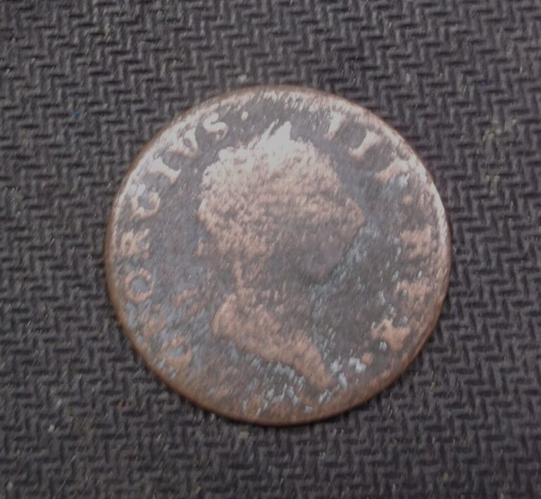 Read more about the article 1769 Ireland Hibernia King George III half penny-well circulated