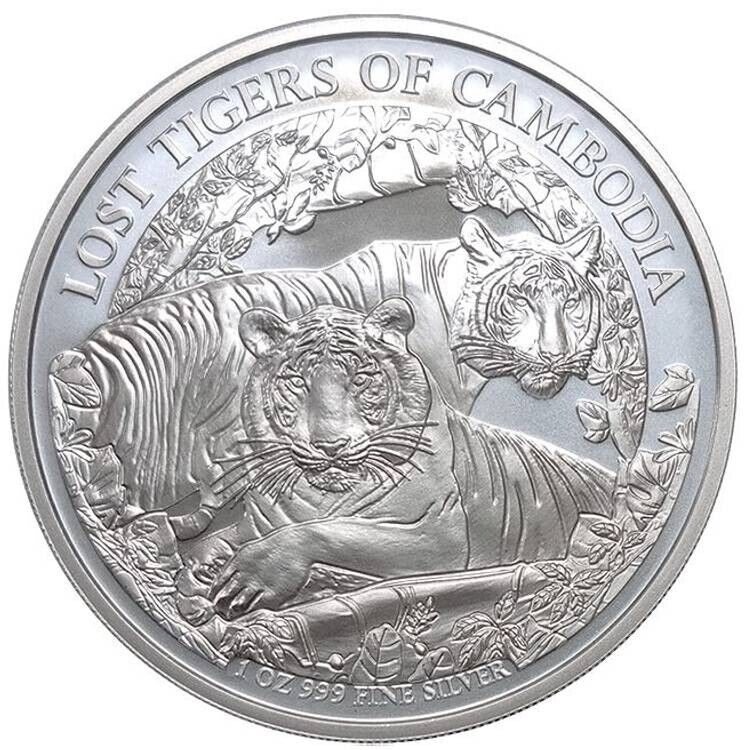 Read more about the article Lost Tigers of Cambodia 2024 1 oz Silver Bullion Coin in Capsule  Cambodia