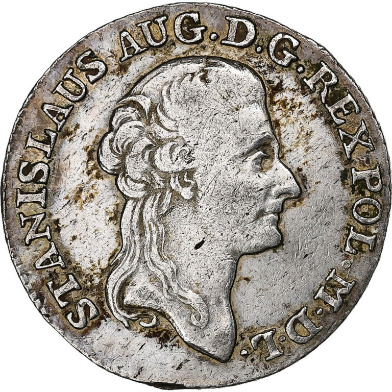 Read more about the article [#1048511] Poland  Stanislaus Augustus  4 Groschen  1 Zloty  1788  Silver  EF