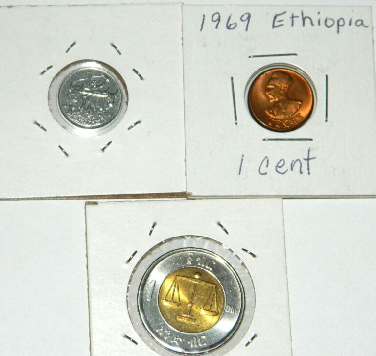 Read more about the article Three Uncirculated Ethiopian Coins – 1969 and 2010