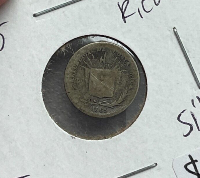 Read more about the article 1865 Costa Rica 5 Centavos – Silver L2