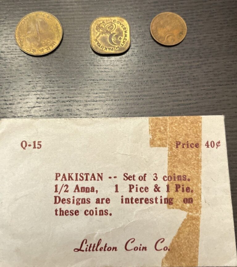 Read more about the article Pakistan Coins (3): 1 Pie  1/2 Anna  1 Pice (Littleton Coin Company)