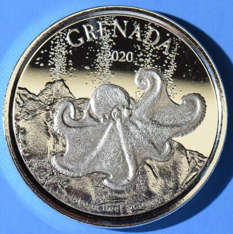 Read more about the article 2020 GRENADA ONE OUNCE .999 SILVER OCTOPUS COIN.