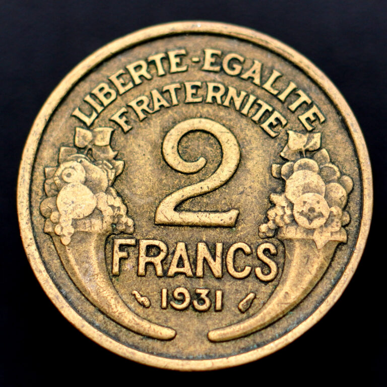 Read more about the article 1931c. + wing France 2 Francs (-) Coin  km886  Mintage 1 717 000 – Rare Coin