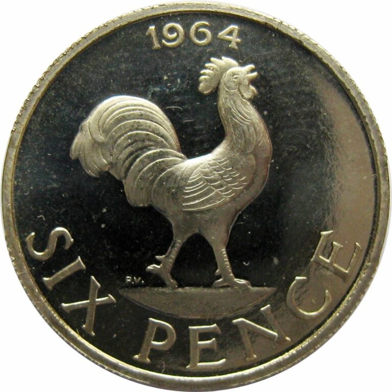 Read more about the article Malawi 6 Pence Coin | Hastings Banda | Rooster | KM1 | 1964 – 1967