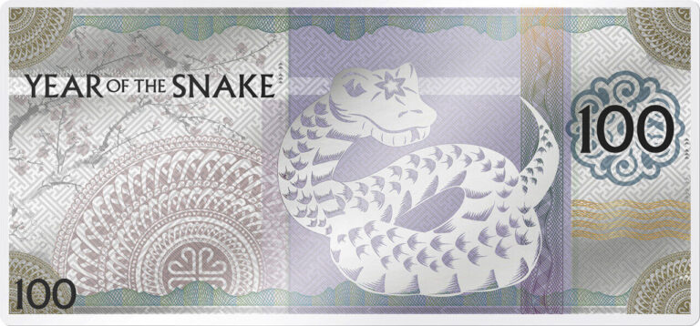 Read more about the article 2025 Mongolia Lunar Year Collection Year of the Snake 5 Gram Silver Note