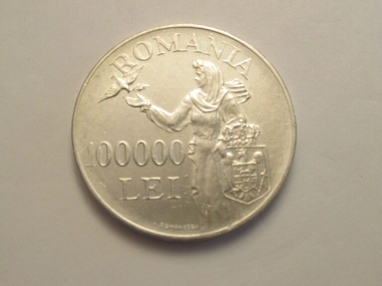 Read more about the article 1946 Romania Silver 100 000 Lei  great details!