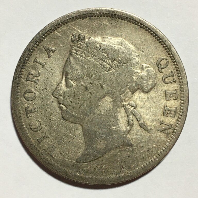 Read more about the article Straits Settlements 50 Cents 1899 World Silver Coin KM# 13 Circulated Victoria