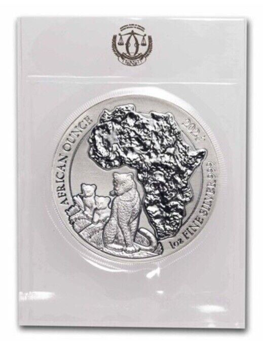 Read more about the article 2024 Rwanda 1 oz Silver African Ounce Leopard BU